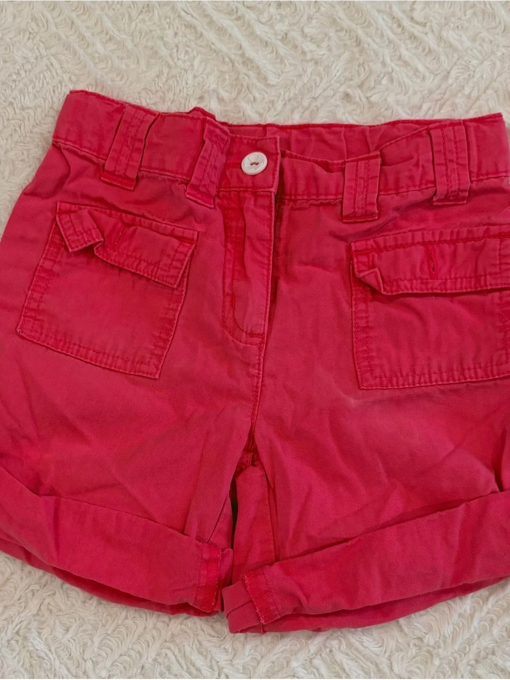 Gymboree Coral Red Girls' Cargo Pocket Shorts Size 6
